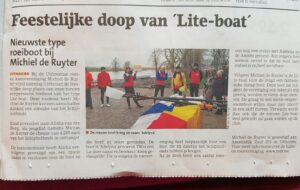 krantenartikel Michiel de Ruyter - Liteboat